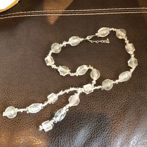Real Glass Adjustable necklace clear glass